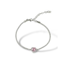 Срібний браслет з фіанітом Розмір 17,0 Артикул S-04-Bracelet-PD1063