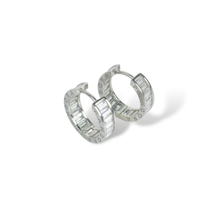 Срібні сережки з білим фіанітом Артикул GS-02-GOO-PND10