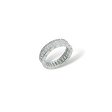 Срібна каблучка з білим фіанітом Розмір 18.0 Артикул GS-01-G00-PND10