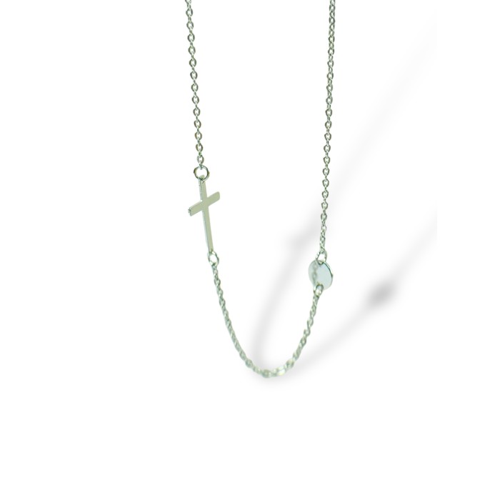 Золоте кольє з білого золота  Артикул 860251В