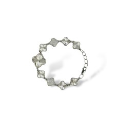 Срібний браслет  "Листок щастя". Розмір 17-19.  Артикул : 583-01-В_9z.