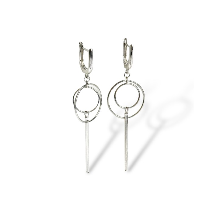 Срібні сережки з підвісками. Артикул : TR-02-00057.
