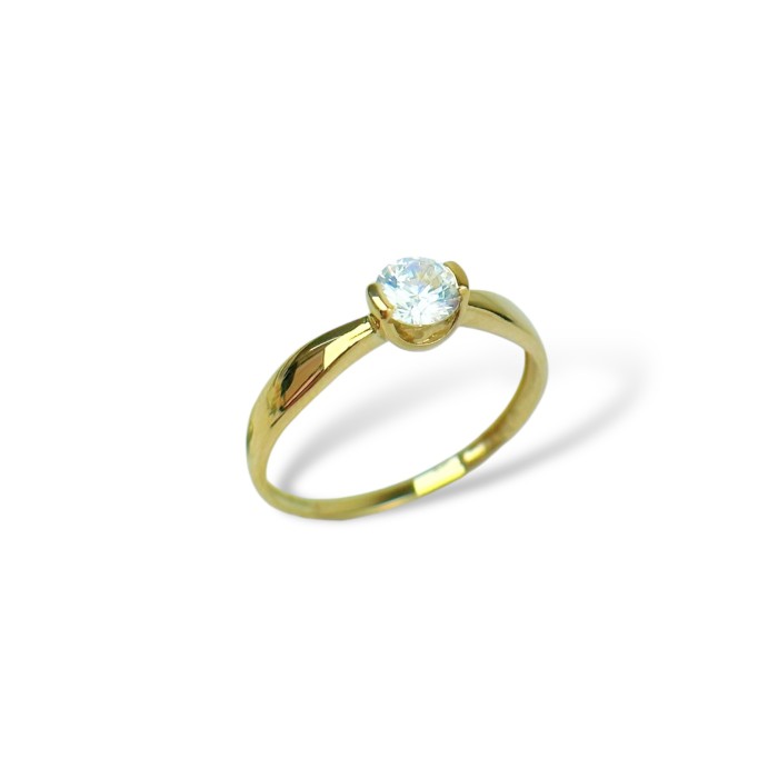 Золота каблучка з фіанітом  Артикул 1/1071