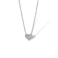 Срібне кольє "Серце" з фіанітами Розмір 40,0 Артикул 560102б