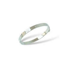 Золотий браслет з білого золота Розмір 18.0 Артикул GS-04-BraceletBoltG