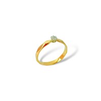 Золота каблучка на пропозицію з фіанітом Розмір 17,0 Артикул 2092