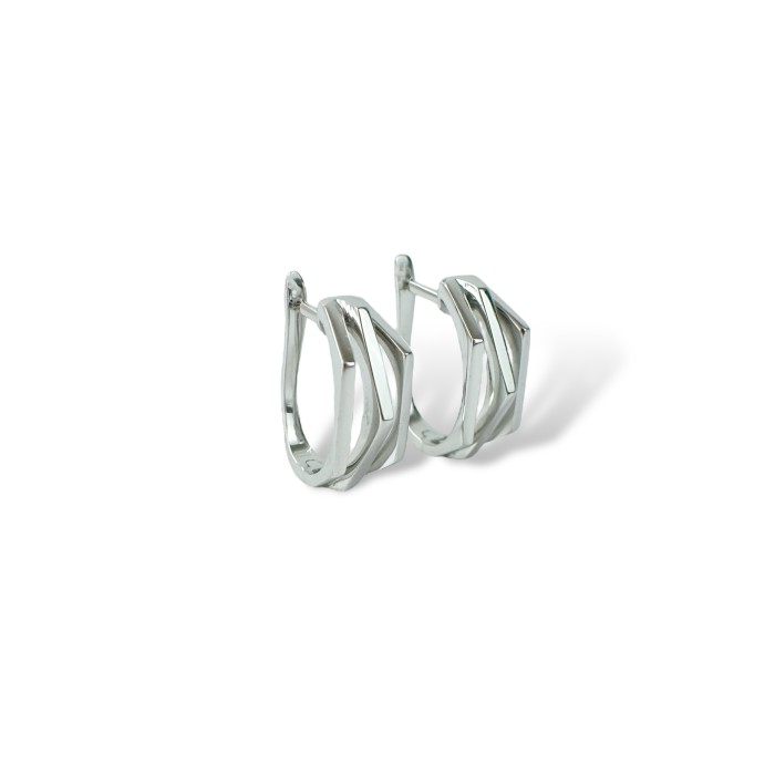 Золоті сережки з білого золота Артикул 2038