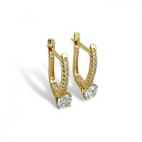 Золоті сережки з цирконієм Артикул 2191563101