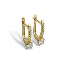 Золоті сережки з цирконієм Артикул 2191563101