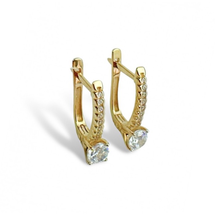 Золоті сережки з цирконієм Артикул 2191563101