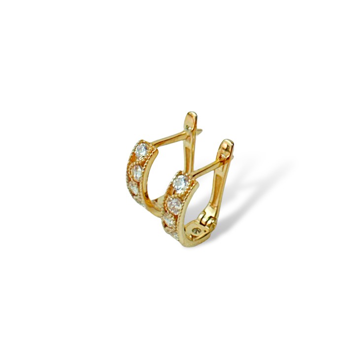 Золоті сережки з цирконієм Артикул 2105790101