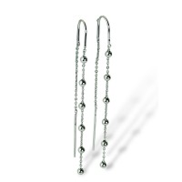 Золоті сережки з білого золота Артикул 580123B