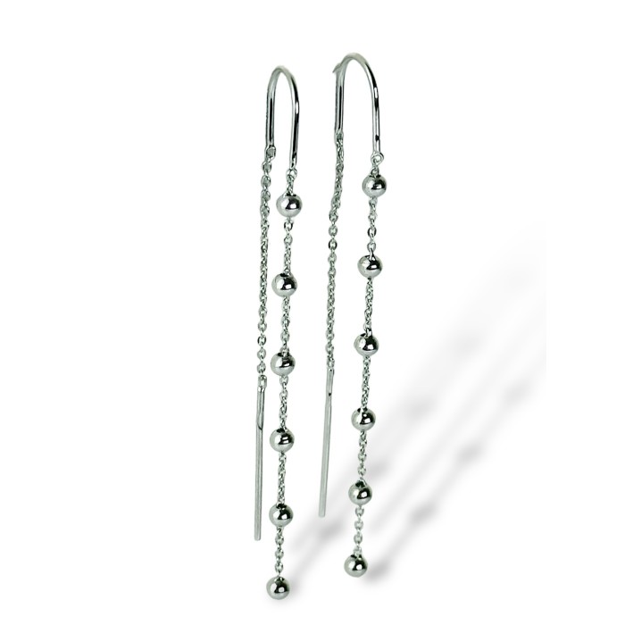 Золоті сережки з білого золота Артикул 580123B