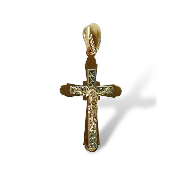 Золотий хрестик з розпяттям Артикул 210128