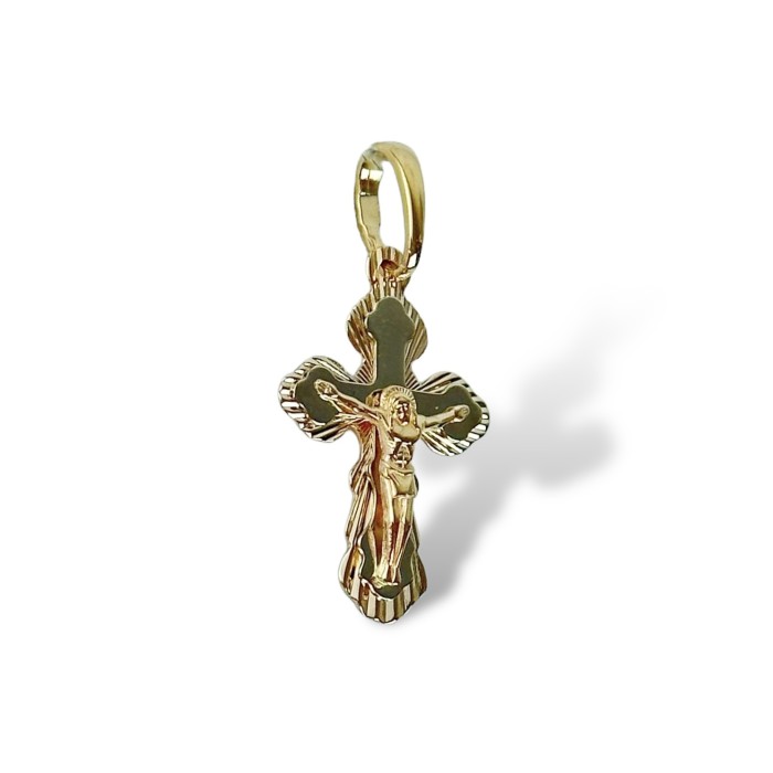 Золотий хрестик з розпяттям Артикул 210201