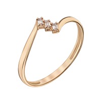 Золота каблучка з фіанітами Розмір 17 Артикул 380595