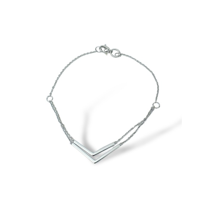 Золотий браслет з білого золота Розмір 17 Артикул 4190314102