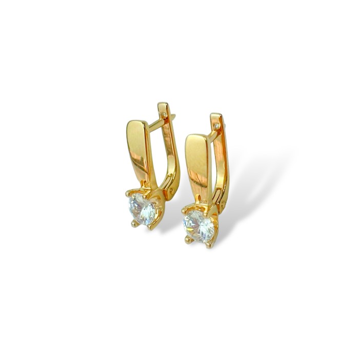 Золоті сережки з цирконієм Артикул 2191328101