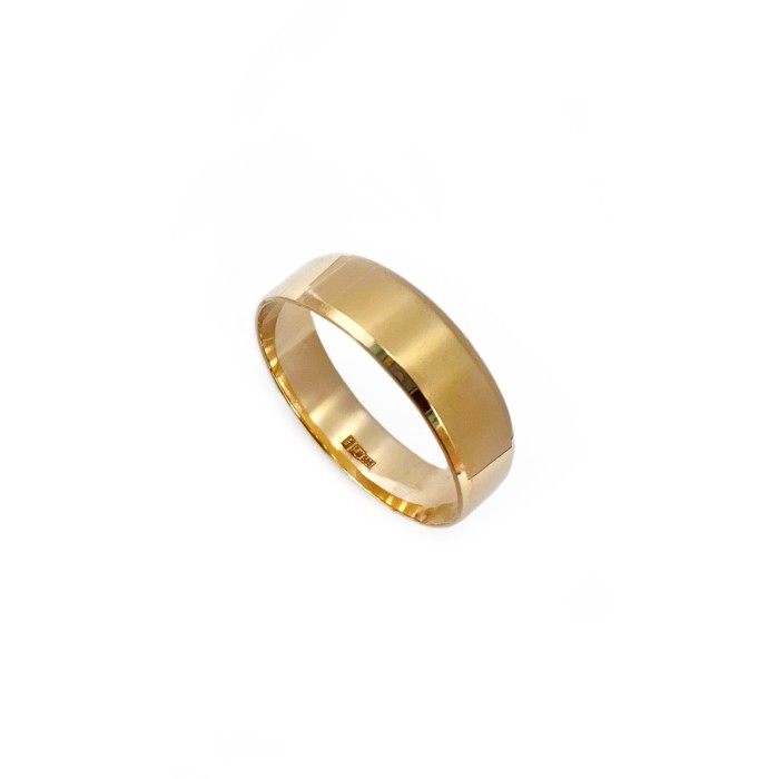 Золота обручка Американка  з фаскою Розмір Артикул  5026