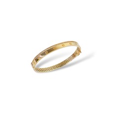 Золотий браслет з фіанітами Розмір 17.0 Артикул GS-04-BraceletCRT01G-10