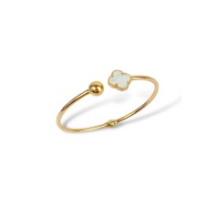 Золотий браслет "Листок щастя" Розмір 17.5 Артикул GS-04-BraceletVC01G-90