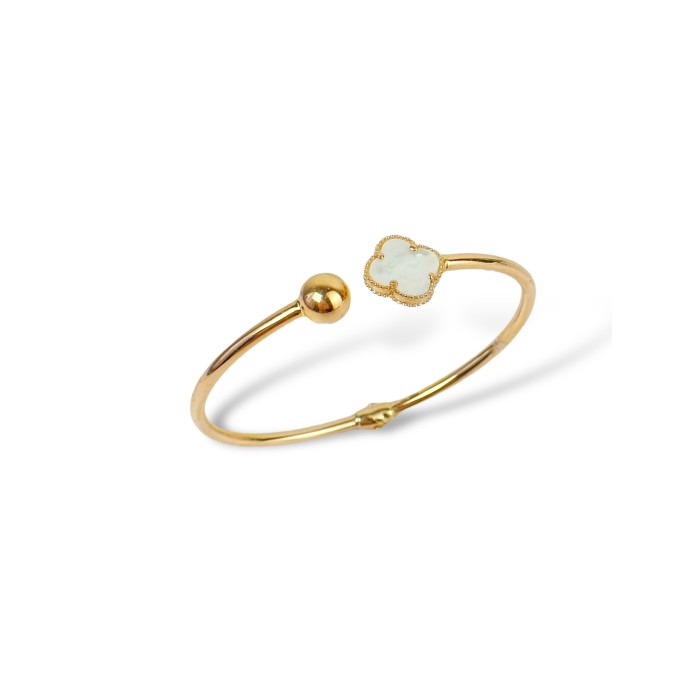 Золотий браслет "Листок щастя" .5 Артикул GS-04-BraceletVC01G-90